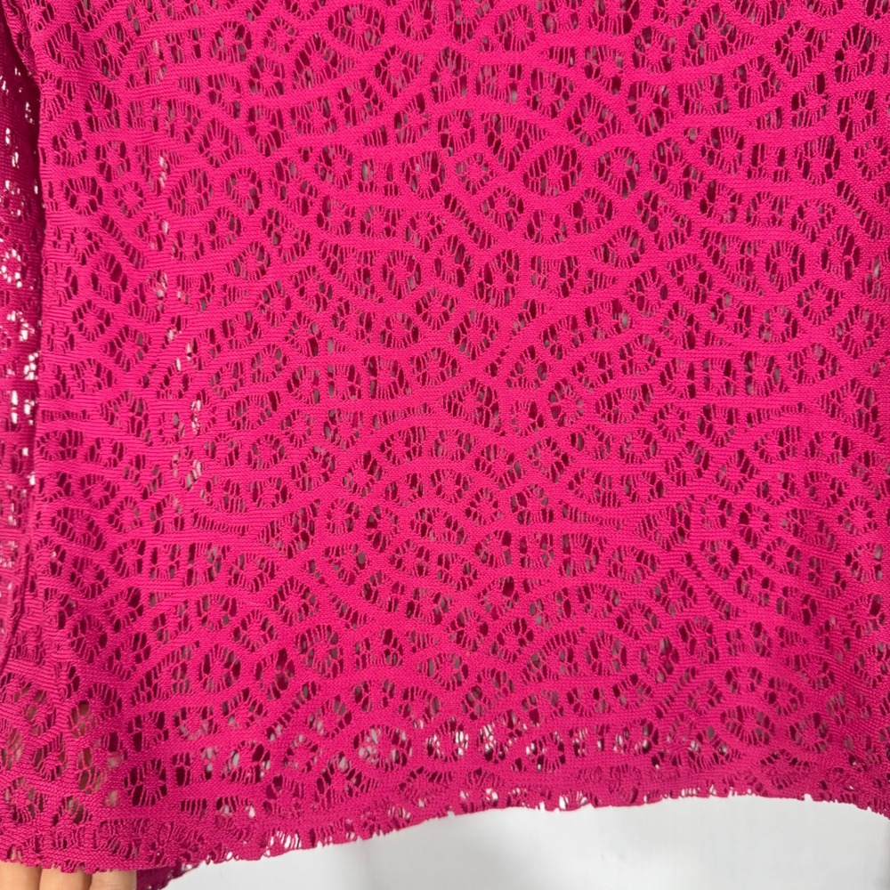 Hollister Boho Y2K Women Crochet Knit Top Bell‎ Sleeve Deep V Neck Sweater Sz XS - Picture 2 of 12